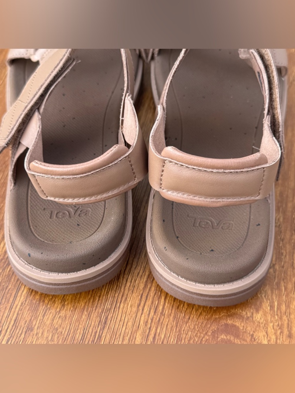 Teva Madera Slingback Sandals Womens 9 Tan Leather Comfort Casual - Picture 5 of 11